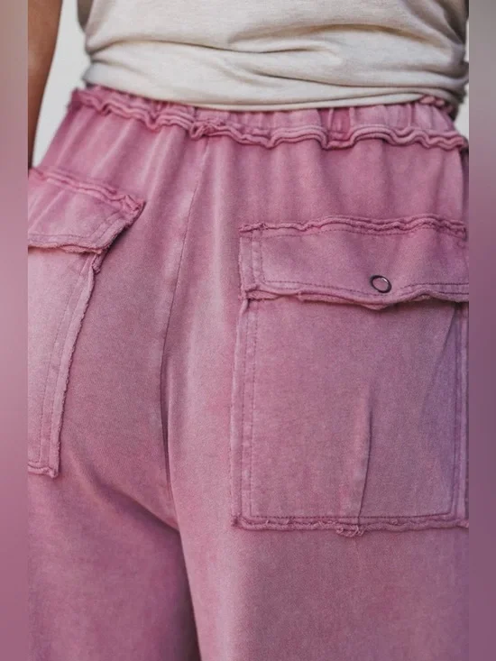 NWT EASEL FADED PLUM CARGO PANTS - Picture 4 of 7